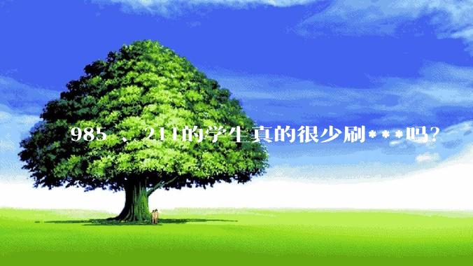 985 、211的学生真的很少刷***吗？
